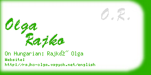 olga rajko business card